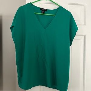 Women’s large green Rachel Zoe cap sleeve short sleeve top